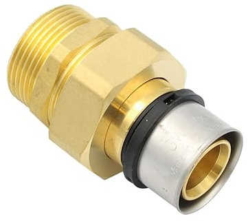 Pipetec Pressfitting Verschraubung 32x3 mm 1 1/4 Zoll Aussengewinde TH Kontur Verbundrohr, DVGW, TH-Profil
