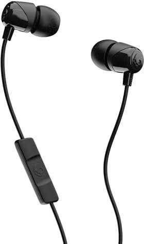 Skullcandy Jib Écouteurs Intra-Auriculaires à Isolation phonique avec Microphone et télécommande pour appels Mains Libres, léger, Son stéréo et Base améliorée - Noir