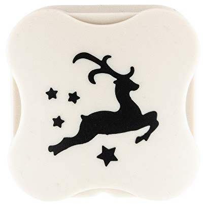 Ideas with Heart Magnetic Punch, Motif Hole Punch for Paper Hirsch 2 - Ø 3,3 Cm