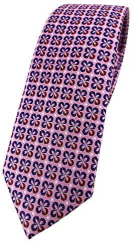 TigerTie schmale Designer Krawatte in gemustert - Krawattengröße: ca. 150 x 6 cm