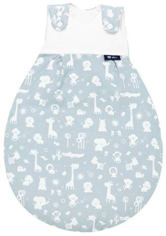 ALVI Baby-Mäxchen Außensack Schlafsack SET + Windel,Blaubär' | Ganzjahresschlafsack mitwachsend, atmungsaktiv & wattiert | ärmellos, 100% Baumwolle | TOG 2,5-3,0 | 60 °C waschbar, ÖKO-TEX geprüft