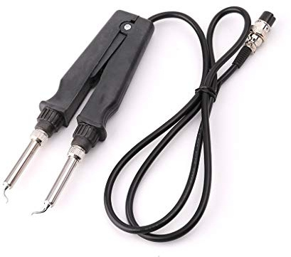Tegongse 902 ESD SMD Double Soldering Iron Tweezer Handle Clip Heating Plier, Welding Tool, Solder Iron Tool Soldering Station Accessories