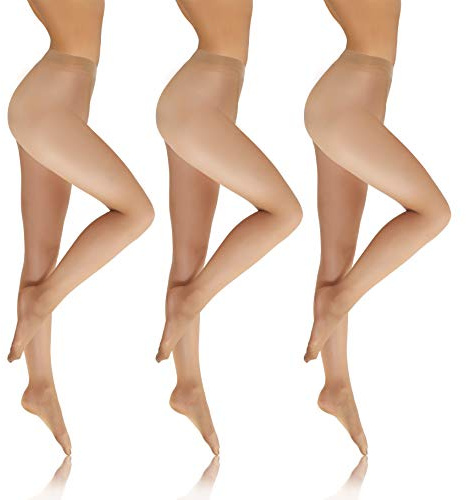 sesto senso Strumpbyxor dam, transparent, 1-pack, 3-pack, Den 8, släta fina strumpbyxor, L