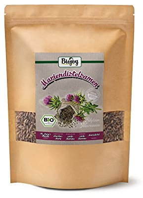 Biojoy BIO-Mariendistelsamen ganz (1 kg), ideal für Mariendistel Tee (Silybum marianum)