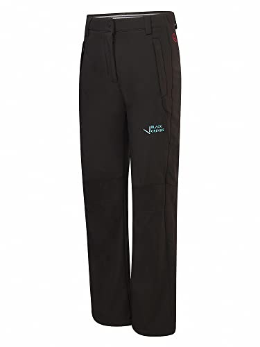 Black Crevice Damen Softshellhose, Black/Blue, 46