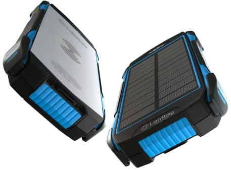 LanRay 20000mAh Wireless Solar Power Bank with Dual USB Ports and 28 LED Flashlights Waterproof Compatible with iPhone, Android, Earbuds, Tablets, Camera Gift