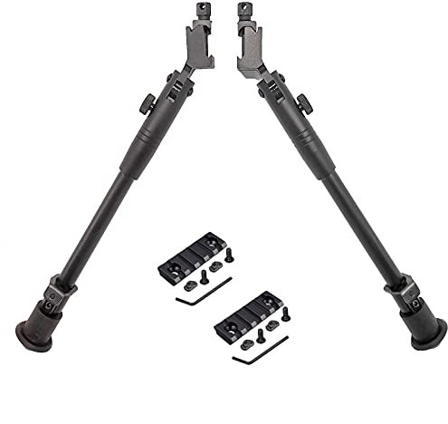 22-29 cm Seitenmontage-Zweibein 2-teilig für Luftgewehr, klappbar und höhenverstellbar, mit Picatinny-Schienen-Kits