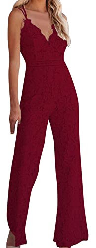 Jumpsuit Damen Elegant Overall Hosenanzug Playsuit,Jumpsuit Mollige Frauen,Latzhosen Grün,Damen Jeansoverall,Arbeitslatzhose Blau,Overall Festlich Hochzeit,Overall Orange Damen