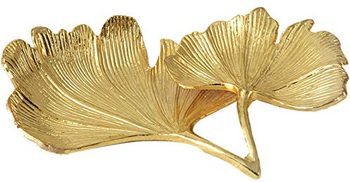 Carriere Blatt Gold Ginkgo Biloba Blatt Dekorative Schale Gold Schmuck Schale Schreibtisch Dekorative Schale Organizer Tablett für Ring Halskette