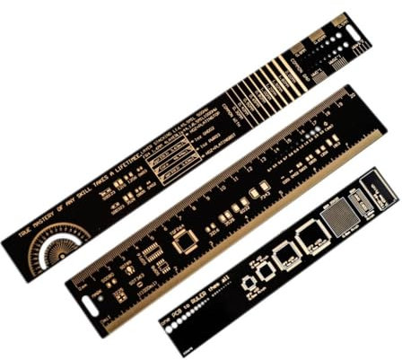 Leiterplatten-Lineal, 3 Stück, PCB-Zeichenlineal, multifunktionales Leiterplatten-Lineal, Leiterplatten-Lineal, Leiterplatten-Lineal, Messwerkzeug, Kondensator-Messwerkzeug