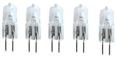 JZLBBC Lot De 5 Ampoules Halogènes G6.35 20W 12V 20W 50W Capsule Transparente Lampe À 2 Broches Ampoule Halogène Gy6.35 Blanc Chaud Variable,70W