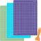BRIOTA Cutting Mats for Cricut Joy Xtra Cutting Mat, 8.5”X12”inch (21.6 cm x 30.5 cm) Cricut Maker 3 Mats, Adhesive Sticky Cutting Mat with Scraper, 3 Color, Blue Green Purple
