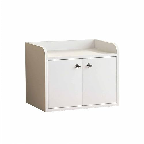 Wooden Lockable Desktop Storage Box | Flat File Storage Drawer for Office and School Supplies | Sturdy and Durable Cabinet