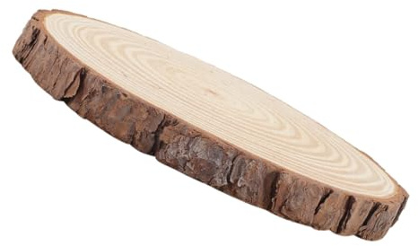 TINEASUR Garden Wooden Stepping Stones Outdoor Walkway Decorative Garden Paver 26-28cm x 2cm for Lawn and Yard Landscape
