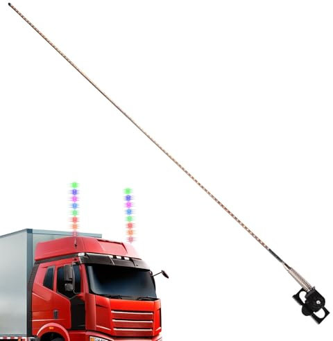 Fouet LED, Fouet Lumineux | Lumières RVB d'avertissement de Voiture 12 V/24 V | Lumières d'antenne LED de 21,6 Pouces, fouets d'antenne éclairés, lumière de freinage pour UTV, ATV, Tout-Terrain