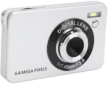 Appareil Photo Numérique de Poche pour la Photographie, Appareil Photo Compact 4K 64 MP avec écran de 2,8 Pouces, Zoom Numérique 18X, Petite Caméra Vidéo avec Mise au Point