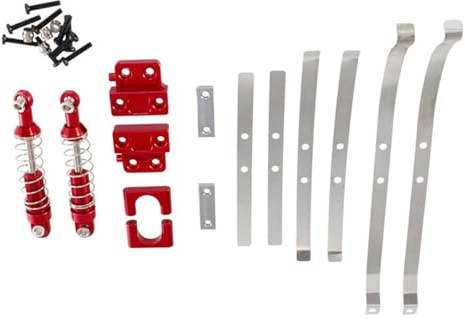 Oshhni Pièces améliorées pour voiture RC, fixation de ressort d'essieu arrière en métal, modèle de jouet de rechange, pièces de rechange pour véhicule RC, Rouge