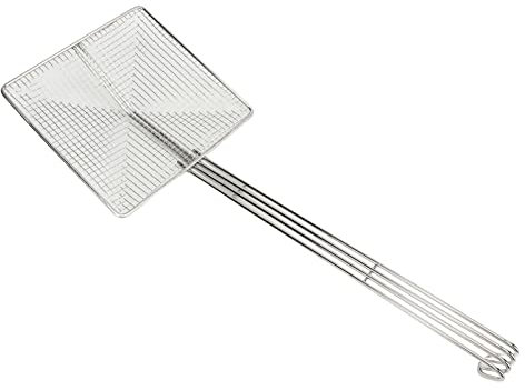 Mestolo per Schiumarola con Filtro Quadrato in Acciaio Inossidabile, Cucchiaio per Schiumarola per Pentole Calde, Filtro a Maglia Fine per Cucinare e Friggere Utensili da
