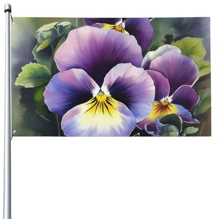 Flagge, 90 x 152 cm, doppelseitiges Banner, Dekoration, 200D, schwere Outdoor-Flagge, Stiefmütterchen, Perfektion, Willkommensflaggen mit 2 Ösen, Dekorationen, Hofflagge für den Außenbereich, Urlaub,