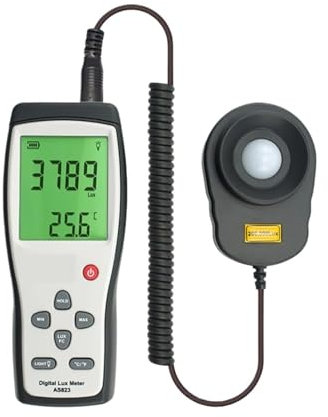 OUTFYT Luxmètre numérique portatif, luminomètre, luminomètre 200 000 Lux/FC, testeur d'éclaira, luxmètre,Opération Efficace
