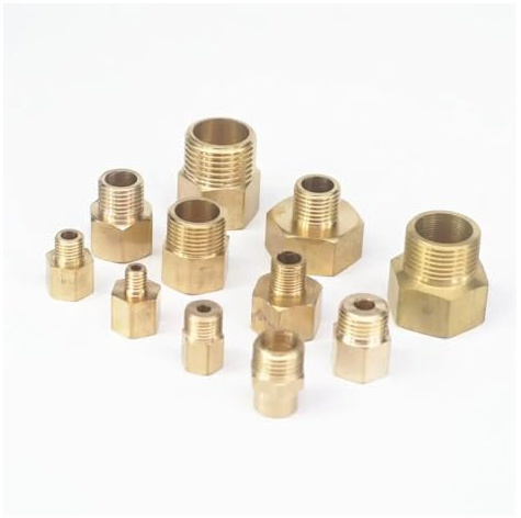 GHNQBAHID 2pcs M12x1 M12x1.25 M12x1.5 M12x1.75Female - Sizes Male Brass Female-Male Reducer Reducing Hex Pipe Fitting Pressure Gauge(3)