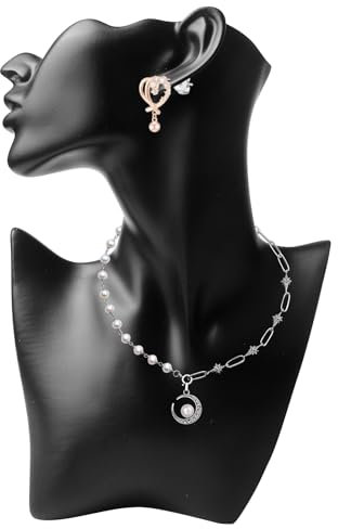 BORDEAG Espositore per gioielli, espositore per gioielli, elegante espositore per gioielli, accessori per collane, ottimo regalo (nero)