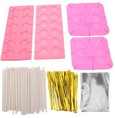 Moule à Bonbons en Silicone de Noël, Lot 1 Set pour Sucettes