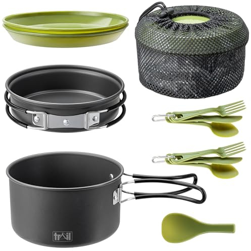 Trail Camping Cooking Set, 2 Person, 11 Piece