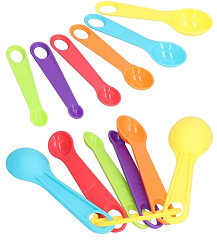 Cucchiaio di misurazione colorato tazza di misurazione in plastica e cucchiaio con in scala un comodo panetteria da cucina