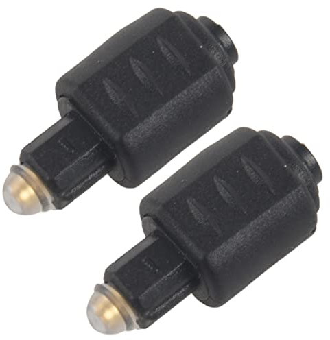 Reinscer 2X Mini Optical Audio Adapter 3.5MM Female Jack To Digital Toslink Male Plug for Amplifier