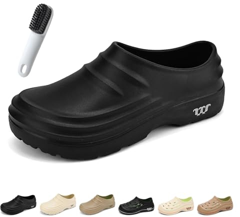 Armadillo Clogs for Women Men, Armadillo Chef Shoes Slip Resistant, Comfort Lightweight & Waterproof Clogs (Black-a, Adult, Men, 4, Numeric, UK Footwear Size System, Medium)