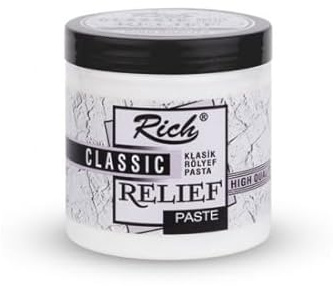 Rich Klasik – Pasta de modelado profesional 3D, 250 ml, 350 g – Ideal para manualidades, decoración y arte en relieve