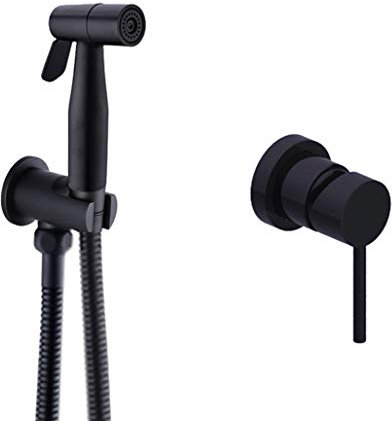oncealed - Set di doccetta per bidet con miscelatore caldo e freddo, in ottone, con supporto e ugello ausiliario, ideale per tutte le esigenze del bagno