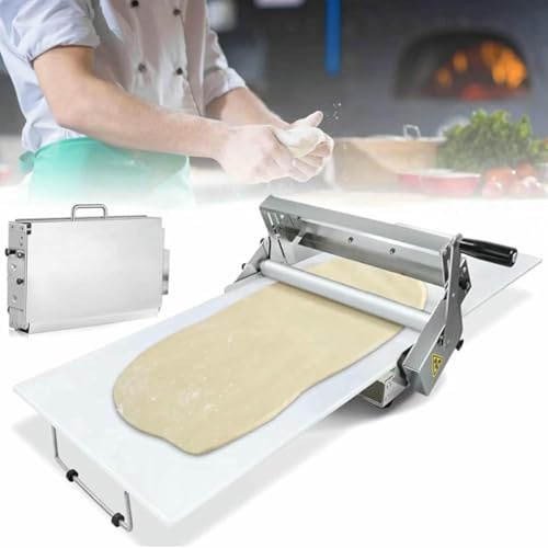 BGVYFXEZ Machine De Sheeter De Pâte Pliable Manuelle, Rouleau De Pâtisserie en Acier Inoxydable pour Boulangerie, Pizza, Croissant
