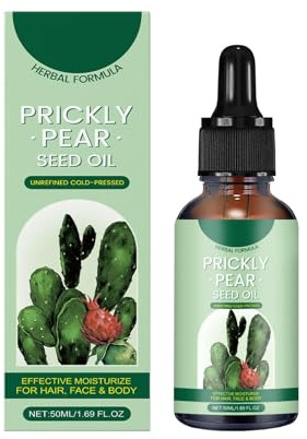 Prickly Pear Seed Oil, 100% Pure Organic Prickly Pear Seed Oil, For Hair, Skin, Face & Nails 50ml