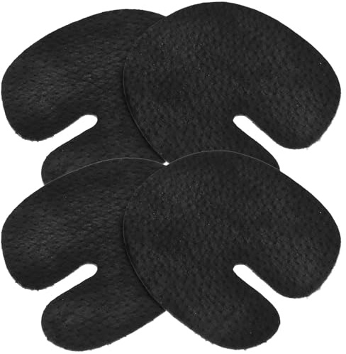 ERINGOGO 2 Pairs Adhesive Metatarsal Pads Toe Protectors for Thong Sandals, Shockproof Forefoot Cushions Anti-Friction Inserts for Open Toe Shoes, Black for Foot Comfort and Slip Prevention