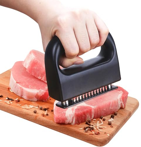 Meat Tenderiser Mallet with Stainless Steel Needles, Professional Meat Hammer Tenderiser Tool for Pulled Pork and Meat Preparation, Durable Kitchen Utensil with Ergonomic Handle in Colour Gift Box