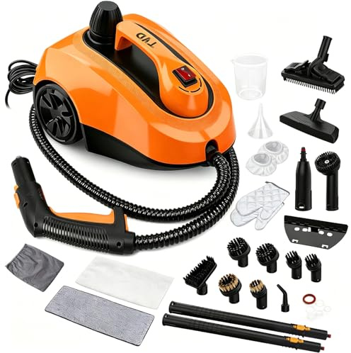 TVD Dampfreiniger, Polstermöbelreiniger, Dampfreiniger mit 5 m extra Langem Netzkabel für Bodendampfer, Ofen, Auto, Fliesen, Teppich, Polster, Sofa, Bettwanzen.