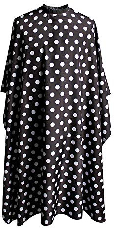 SMARTHAIR Professional Salon Cape Polyester Barber Cape Hair Cutting Cape,54x62,Black and White Dots,C375001C
