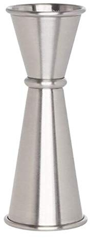 Jigger de cóctel doble de acero inoxidable – estilo japonés bar Jigger bebidas medida para licores – 1 onza/2 oz (plateado)