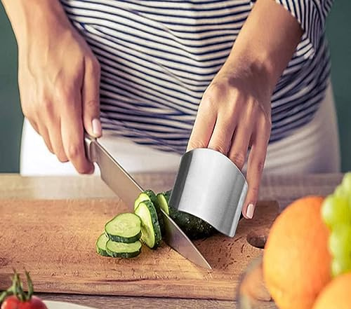Acier Inoxydable, Doigt Protecteur Protège-Main Éviter De Blesser, La Sécurité Couteaux Garde Chop Safe Slice Outil De Cuisine pour Couper en Dés Et Slicing dans Les Cuisines