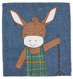 Sterntaler Baby Kapuzenbadetuch Esel Emmilius, Baumwolle, 100 x 100 cm, Mittelblau