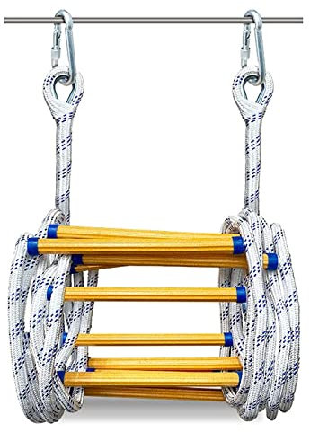 Rope Ladder Fire Escape For Windows And Balconies For Quick Use In The Fire, Safety Ladders With Carabiners, Compact & Reusable Nylon Escape Ladders (Size : 8m)