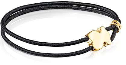 TOUS Pulsera Elástica Negra para Mujer, Colección Sweet Dolls