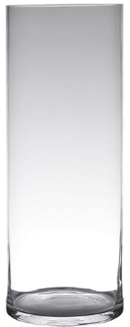 Bodenvase, Dekoglas Zylinder Cold Cut H. 60cm D. 18,5cm transparent Glas Hakbijl