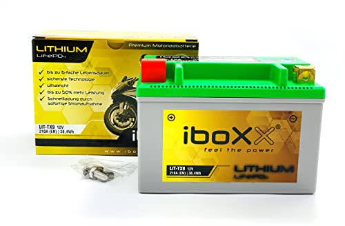 Lithium Ionen LiFePo4 Batterie 12V YTX9-BS HJTX9-FP kompatibel mit Kawasaki ZXR 400 L 1991-1999