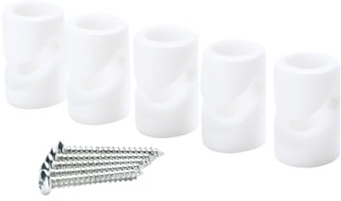 5 Stück Wand- und Deckenpins Weiß für Textilkabel Deckenbefestigung Affenschaukel Aufputz-Kabelhalter für Lampe DIY