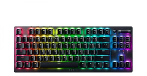 Razer DeathStalker V2 Pro Tenkeyless (Switches Rouges) - Clavier Gamer Optique sans-Fil à Profil Bas (Switches Optiques Linéaires et Silencieux, sans-Fil HyperSpeed, Bluetooth) Clavier AZERTY | Noir