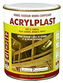 VERNIS POUR LAMBRIS : ACRYLPLAST-Incolore-Effet soie-Bidon de 1 l