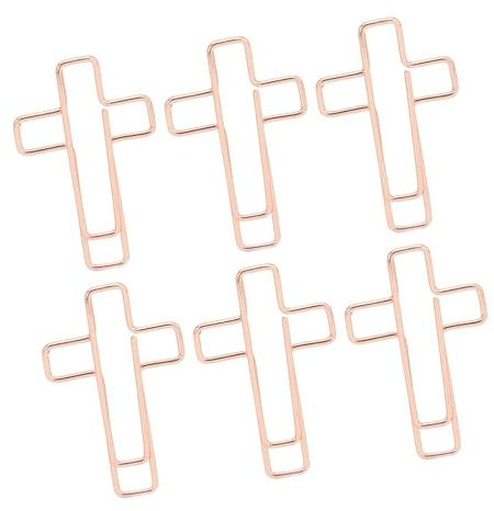 Büro Schulbedarf Bürobedarf, Roségoldene Metall-Büroklammern Zum Sortieren und Organisieren von Dokumentennotizen 100 Kreuz-Büroklammern Zum Sortieren und Organisieren von